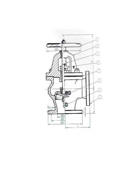 Cast Iron 5K Angle Valve DN50